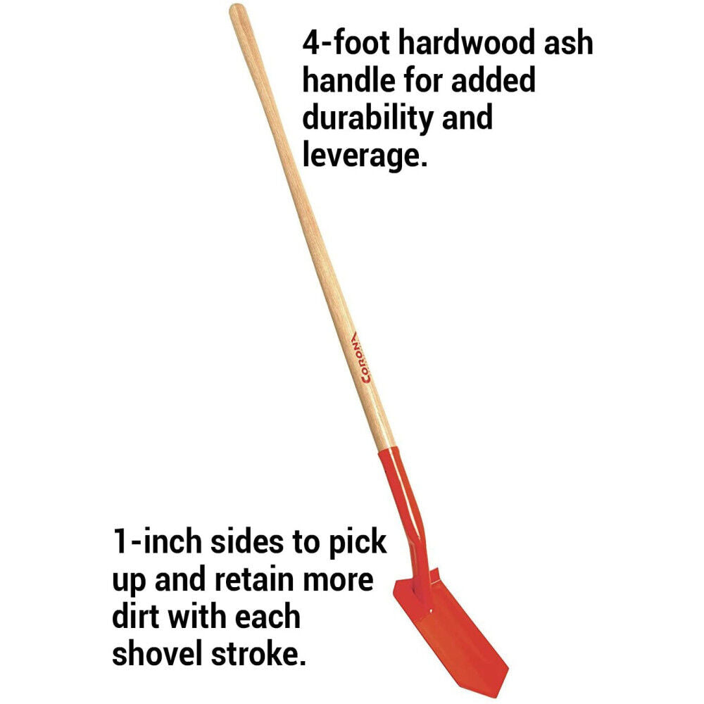 Trench Shovel 4in Steel V-Shaped General Purpose SS 64104