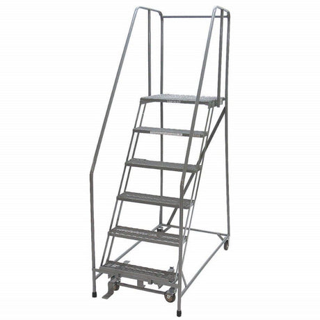 Series 1000 6 Step X 26in W A6 Tread Step Ladder w/handrails 1006R2630A6