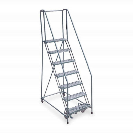 Series 1000 7 Step X 26in W A6 Tread Step Ladder w/handrails 1007R2630A6