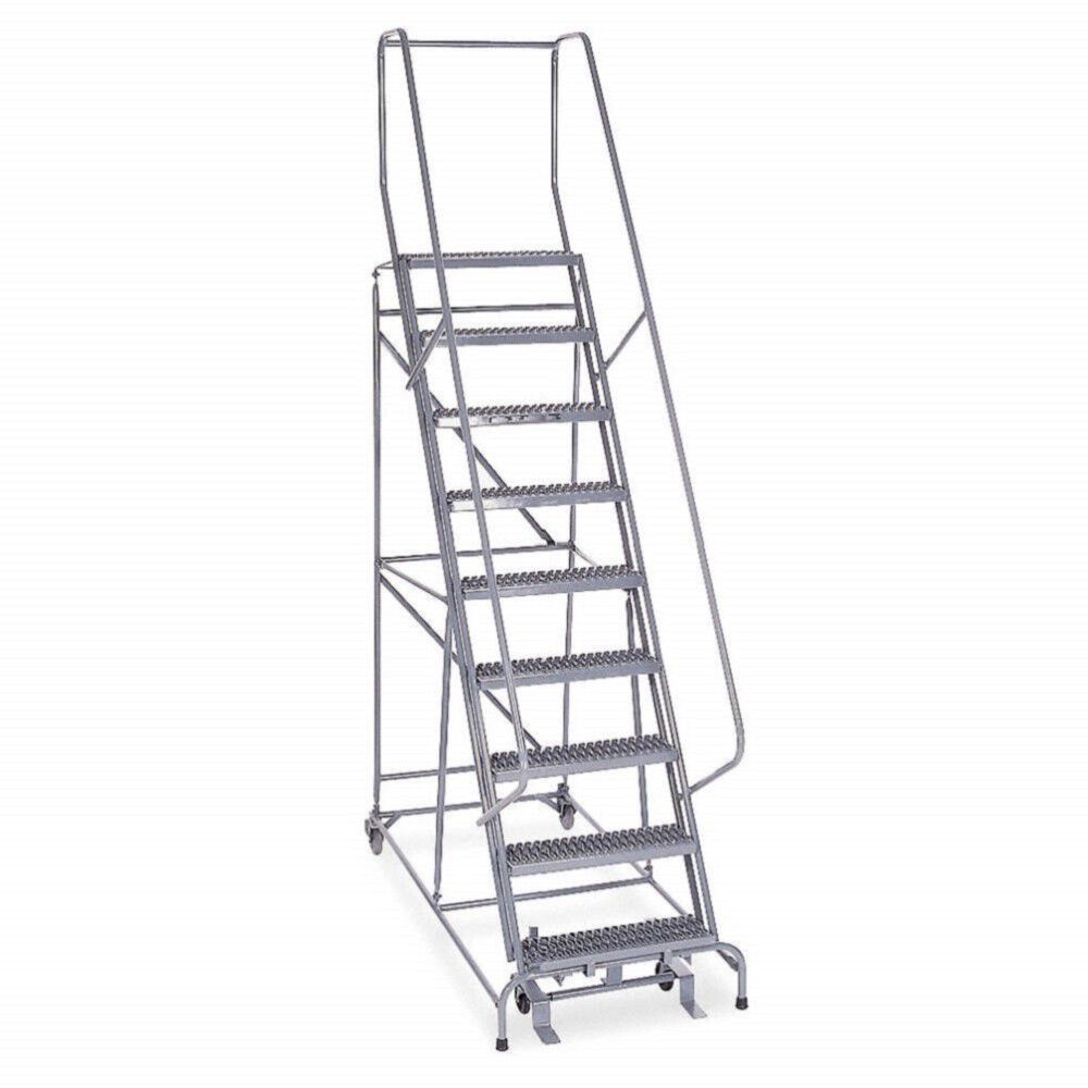 Series 1000 9 Step X 32in W A6 Tread Step Ladder with handrails 1009R3232A6