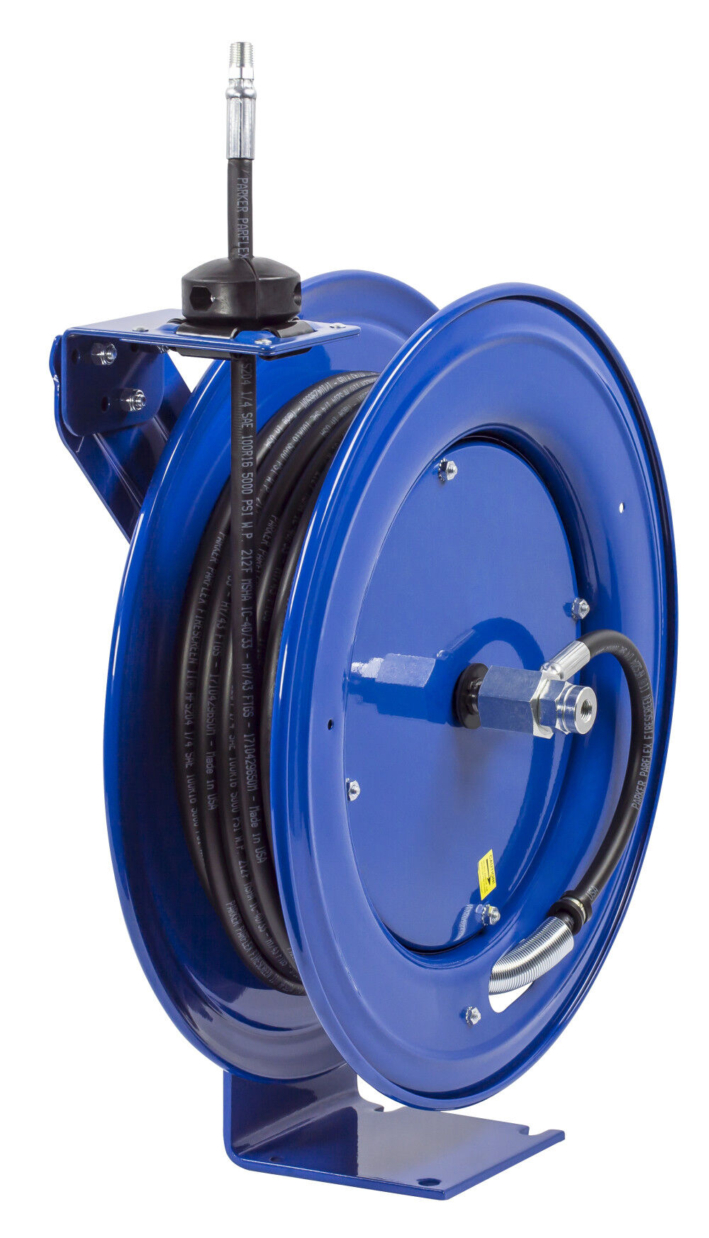 Heavy Duty Spring Driven Hose Reel 1/4in x 60' 5000PSI HP-N-160