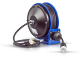 Hose Reel 30' Compact Spring Driven Cord Reel Single Receptacle with 12GA Steel Base PC10-3012-A