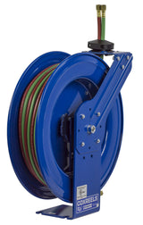 Hose Reel Dual Hose Spring Rewind with T Grade Hose 1/4in ID 100' 200 PSI SHWT-N-1100