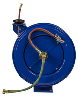 Hose Reel Dual Hose Spring Rewind with T Grade Hose 1/4in ID 100' 200 PSI SHWT-N-1100