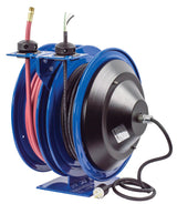 Hose Reel Dual Purpose Spring Rewind Reels 3/8in x 50' 300PSI 50' Cord 12 AWG C-L350-5012-X