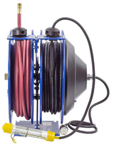 Hose Reel Dual Purpose Spring Rewind Reels 3/8in x 50' 300PSI Fluorescent Tube Light 50' Cord 16 AWG C-L350-5016-C