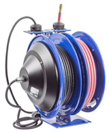 Hose Reel Dual Purpose Spring Rewind Reels 3/8in x 50' 300PSI Fluorescent Tube Light 50' Cord 16 AWG C-L350-5016-C