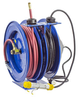 Hose Reel Dual Purpose Spring Rewind Reels 3/8in x 50' 300PSI Fluorescent Tube Light 50' Cord 16 AWG C-L350-5016-C