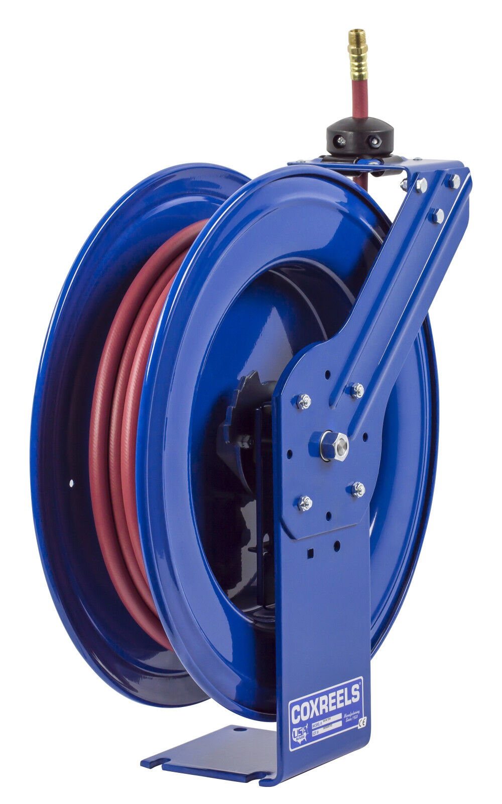 Hose Reel Low Pressure Spring Rewind with Super Hub 1/2in ID 100' 300 PSI SH-N-4100