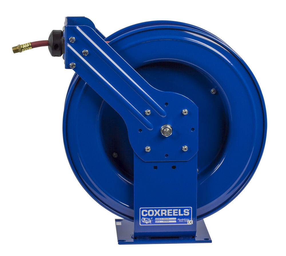 Hose Reel Supreme Duty Spring Rewind for Air/Water 1/2in ID 50' 300 PSI TSH-N-450