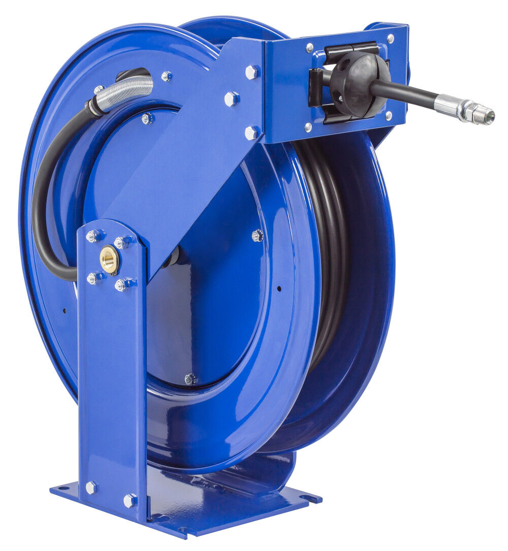 Hose Reel Supreme Duty Spring Rewind for Air/Water/Oil 1/2in ID 100' 2500 PSI TMP-N-4100