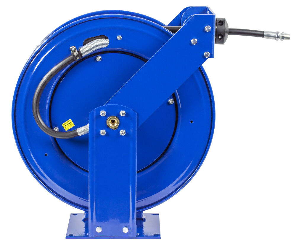 Hose Reel Supreme Duty Spring Rewind for Air/Water/Oil 3/4in ID 75' 1500 PSI TMP-N-575