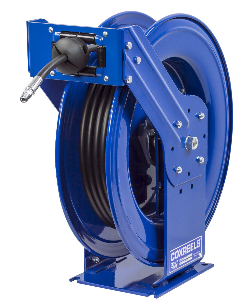 Hose Reel Supreme Duty Spring Rewind for Grease/Hydraulic Oil 1/4in ID 100' Hose 5000 PSI THP-N-1100