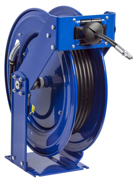 Hose Reel Supreme Duty Spring Rewind for Grease/Hydraulic Oil 3/8in ID 50' 4000 PSI THP-N-350