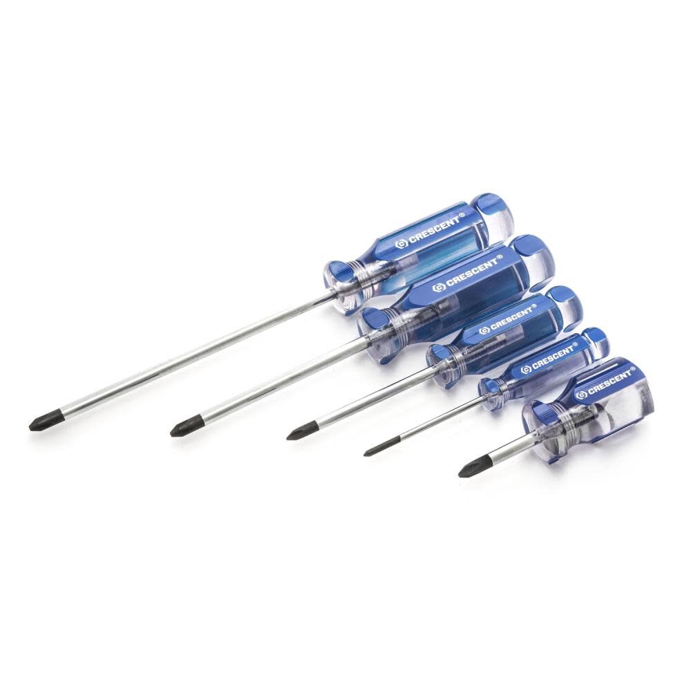 12 Piece Phillips/Slotted Acetate Screwdriver Set CPS12PCSET