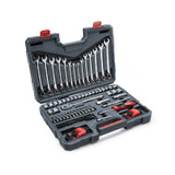 128 Pc 3/8in Drive 12 Point Standard SAE/Metric Mechanics Tool Set CTK128C