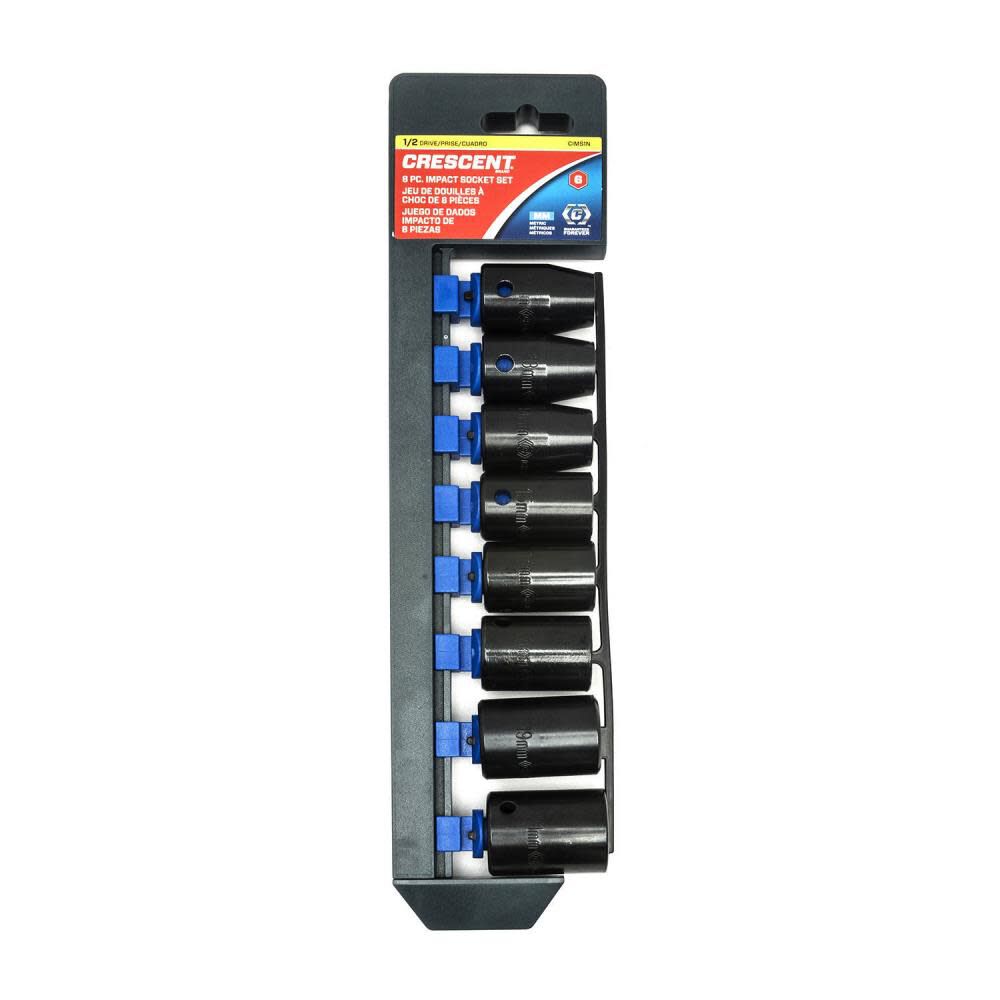 1/2in Drive 6 Point Standard Impact Metric Socket Set 8pc CIMS1N