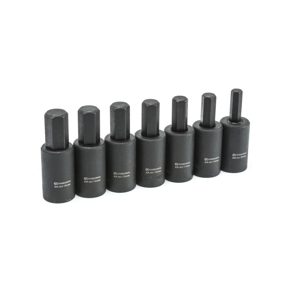 1/2in Drive Hex Bit Impact Metric Socket Set 7pc CIMBS12