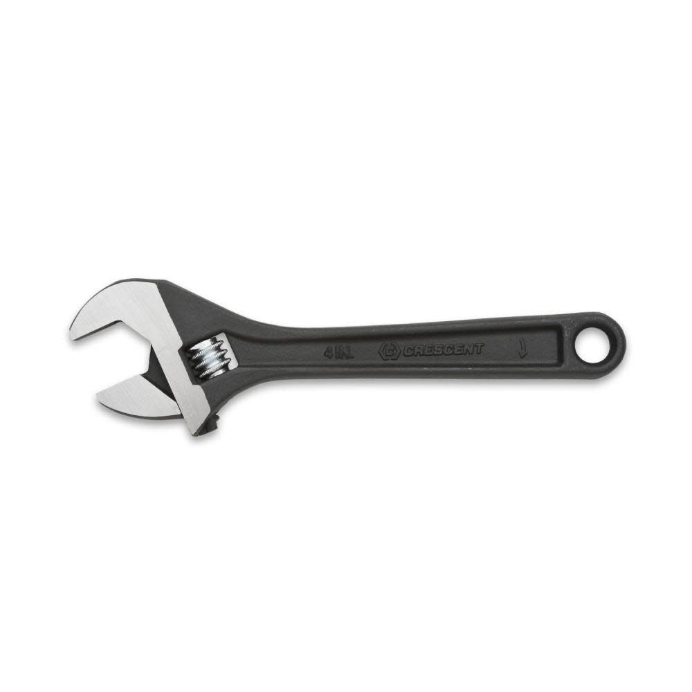 4in Adjustable Black Oxide Wrench Carded AT24VS