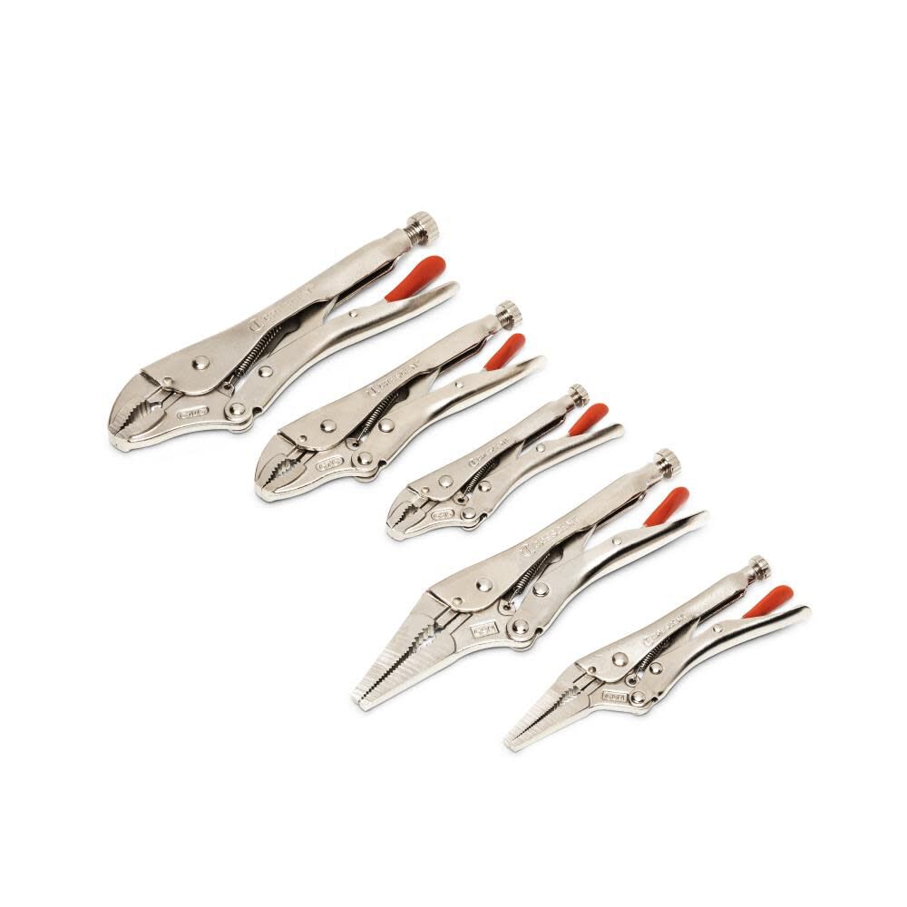 5 Pc Curved and Long Nose Locking Plier Set CLP5SETN-08