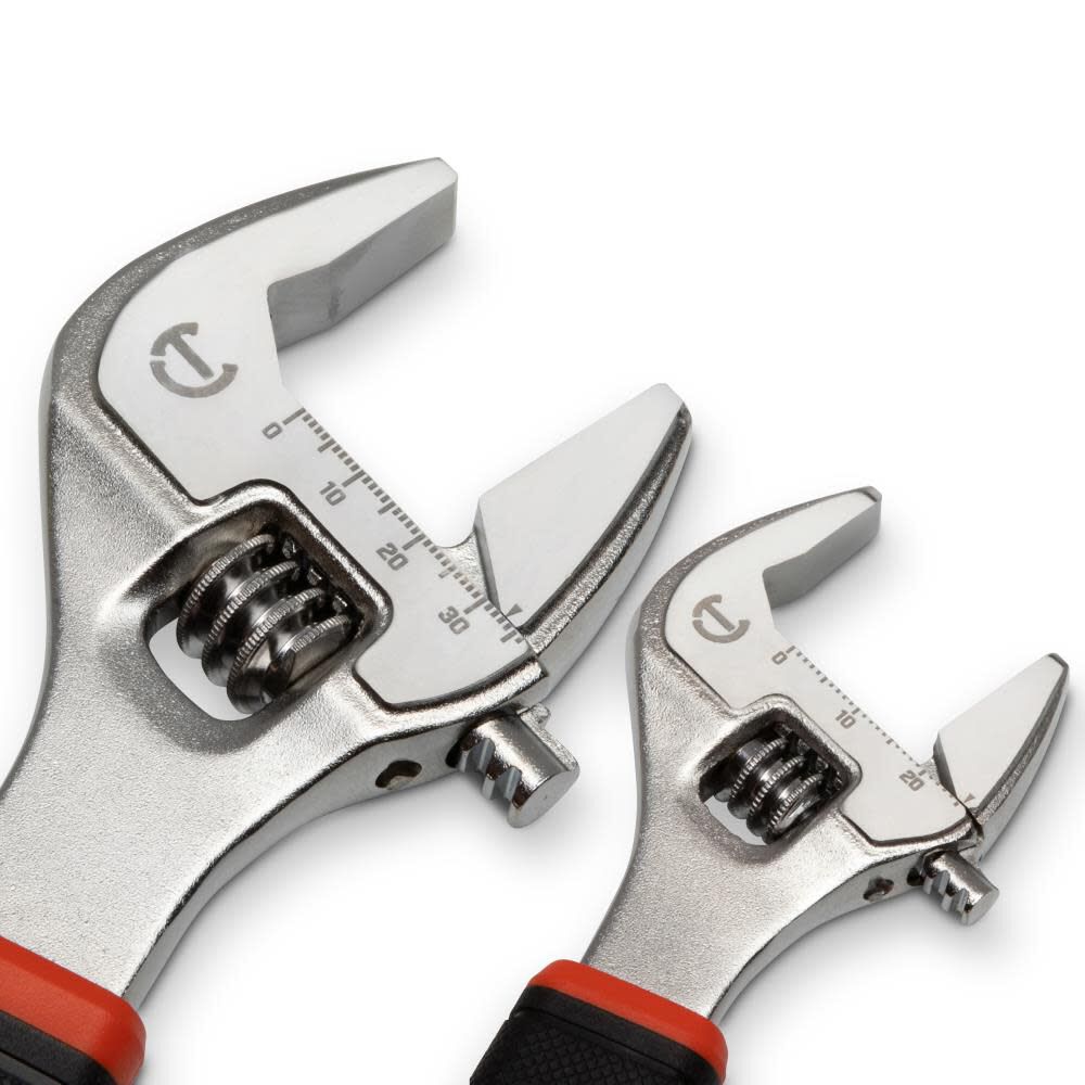 6 Inch & 10 Inch Cushion Grip Adjustable Wrench Set 2pc AC3610CVS