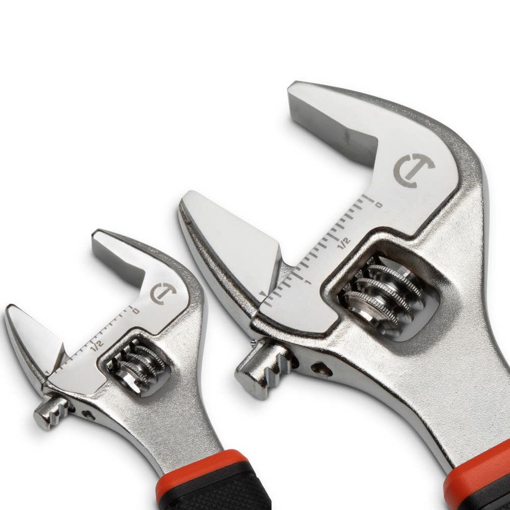 6 Inch & 10 Inch Cushion Grip Adjustable Wrench Set 2pc AC3610CVS