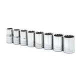 8 Pc 1/2 In. Drive 12 Point Metric Socket Set CSAS1N