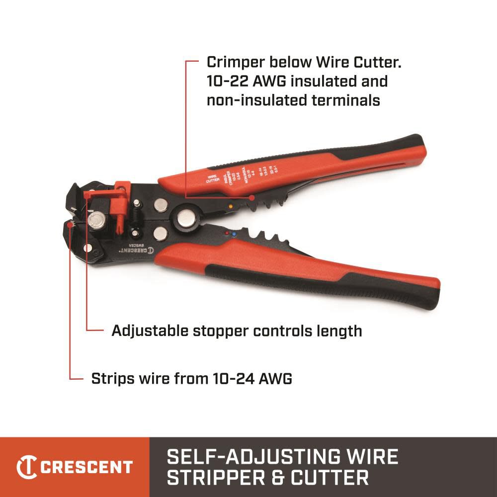 8in Self Adjusting Wire Stripper & Cutter 8WSCSA