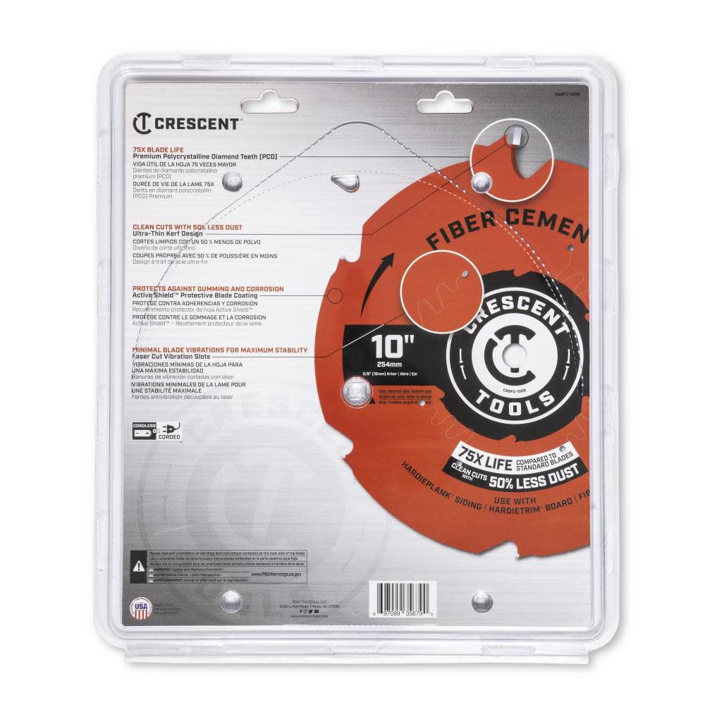 10-in 6-Tooth Diamond Circular Saw Blade CSBFC-1006