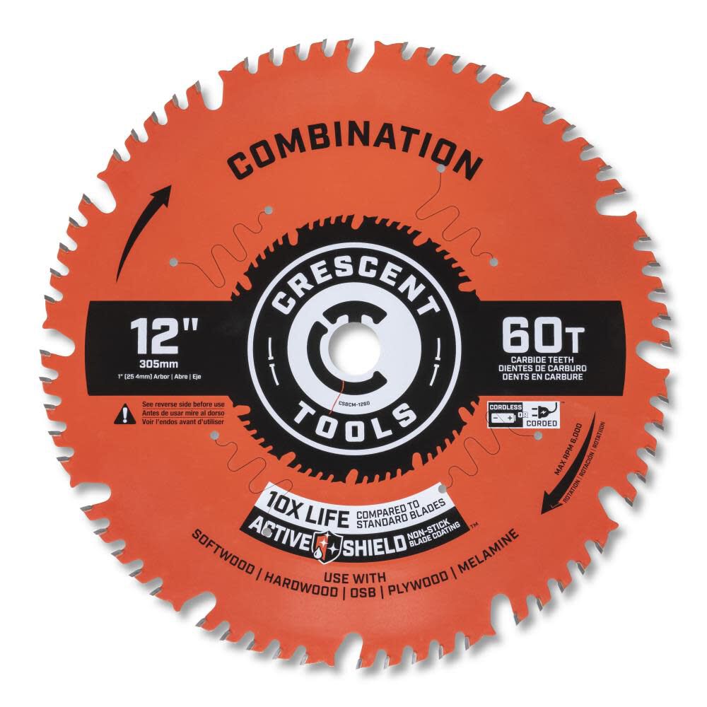 Circular Saw Blade 12in x 60 Tooth Combination CSBCM-1260