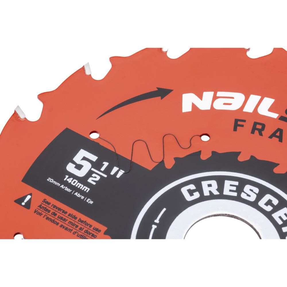 Circular Saw Blade 5 1/2in x 18 Tooth NailSlicer Framing CSBFR-5518