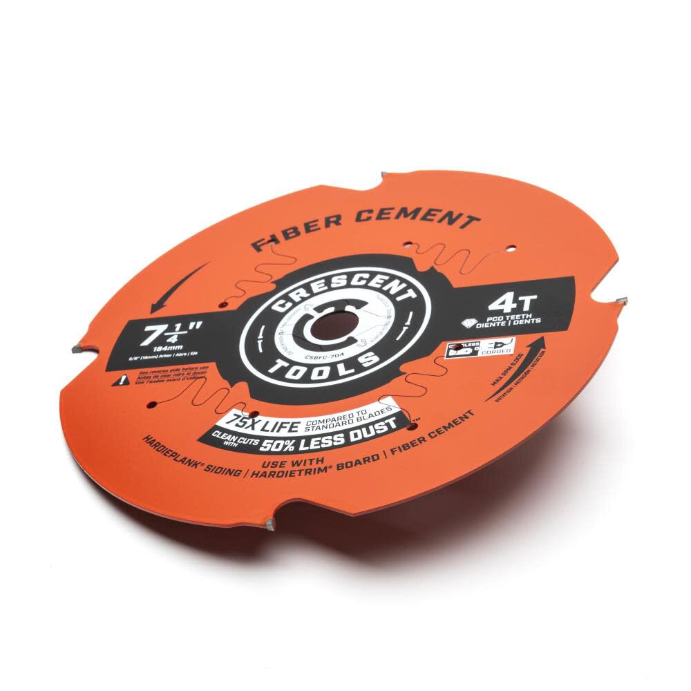 Fiber Cement 7-1/4-in 4-Tooth Diamond Circular Saw Blade CSBFC-704