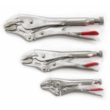 Curved Jaw Locking Pliers with Wire Cutter 3 Piece Set CLP3SETN-08