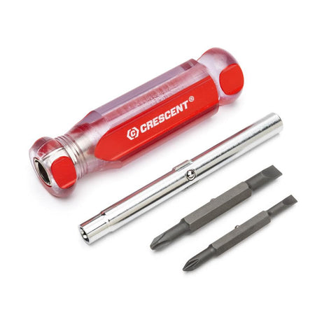 Interchangeable Bit Screwdriver 6 in 1 with Red Handle CS61N