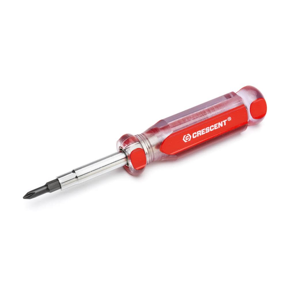 Interchangeable Bit Screwdriver 6 in 1 with Red Handle CS61N