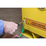 JOBOX 12 Gallon Flammable Manual Close Safety Cabinet - Yellow 1-750640