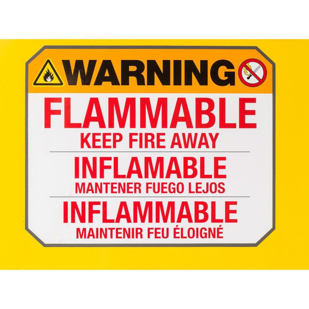 JOBOX 12 Gallon Flammable Manual Close Safety Cabinet - Yellow 1-750640