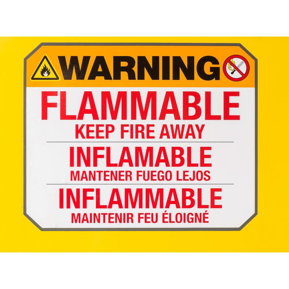 JOBOX 30 Gallon Flammable Manual Close Safety Cabinet - Yellow 1-753640