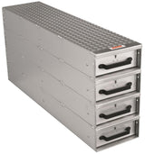 4 Drawer Long Stacked Heavy-Duty Aluminum Drawer Storage - 12 InchW x 24 InchH x 50 InchL 1409980