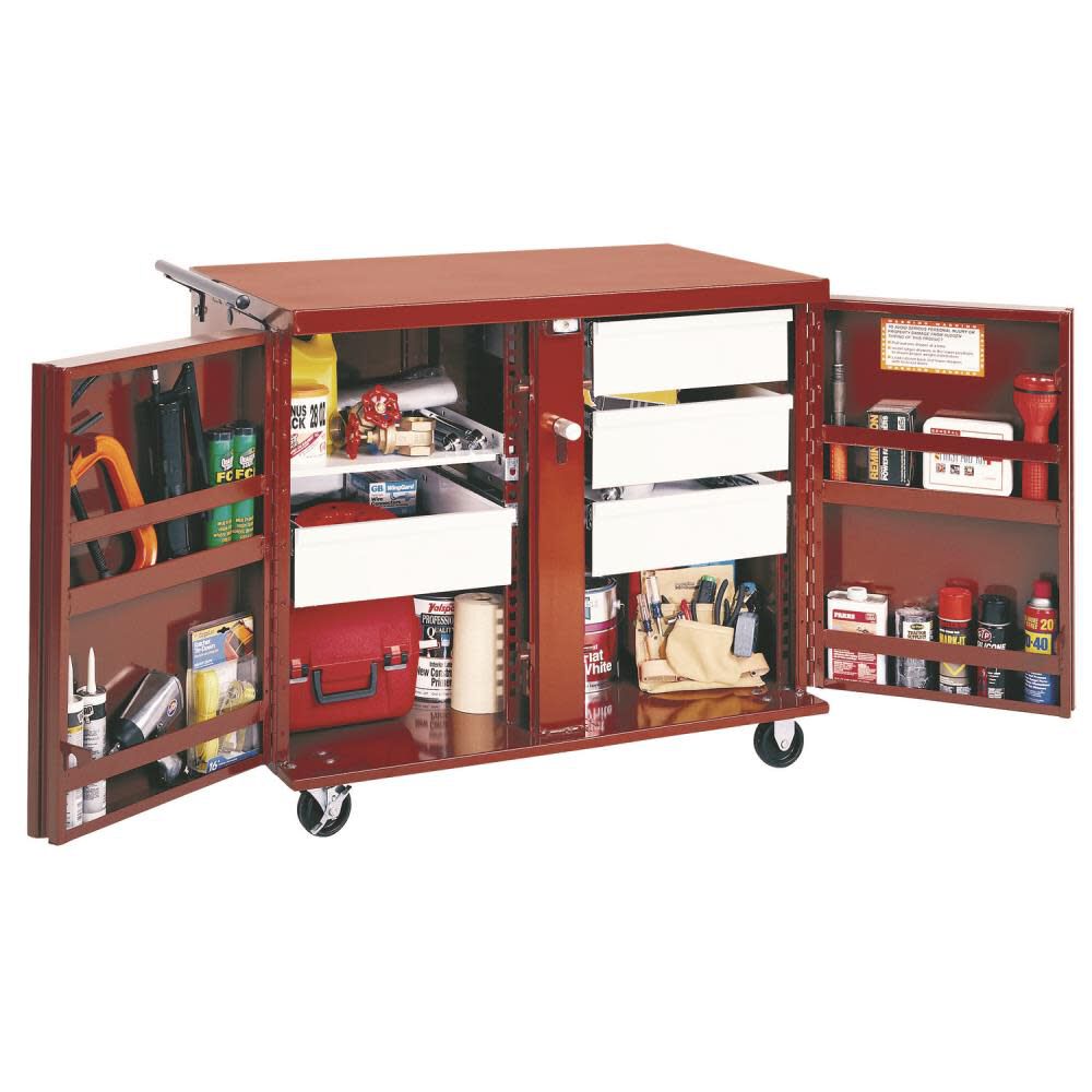 Rolling Work Bench 4 Drawers 1 Shelf 6in Casters 676996