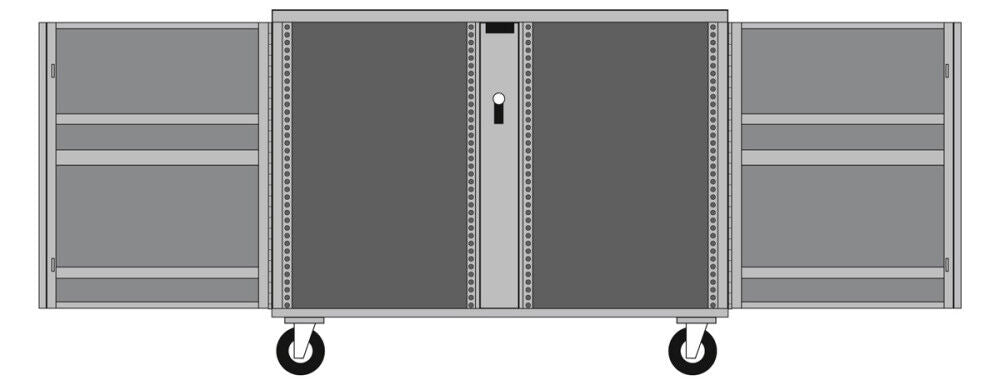 Rolling Work Bench Body Only with 6in Casters 677990