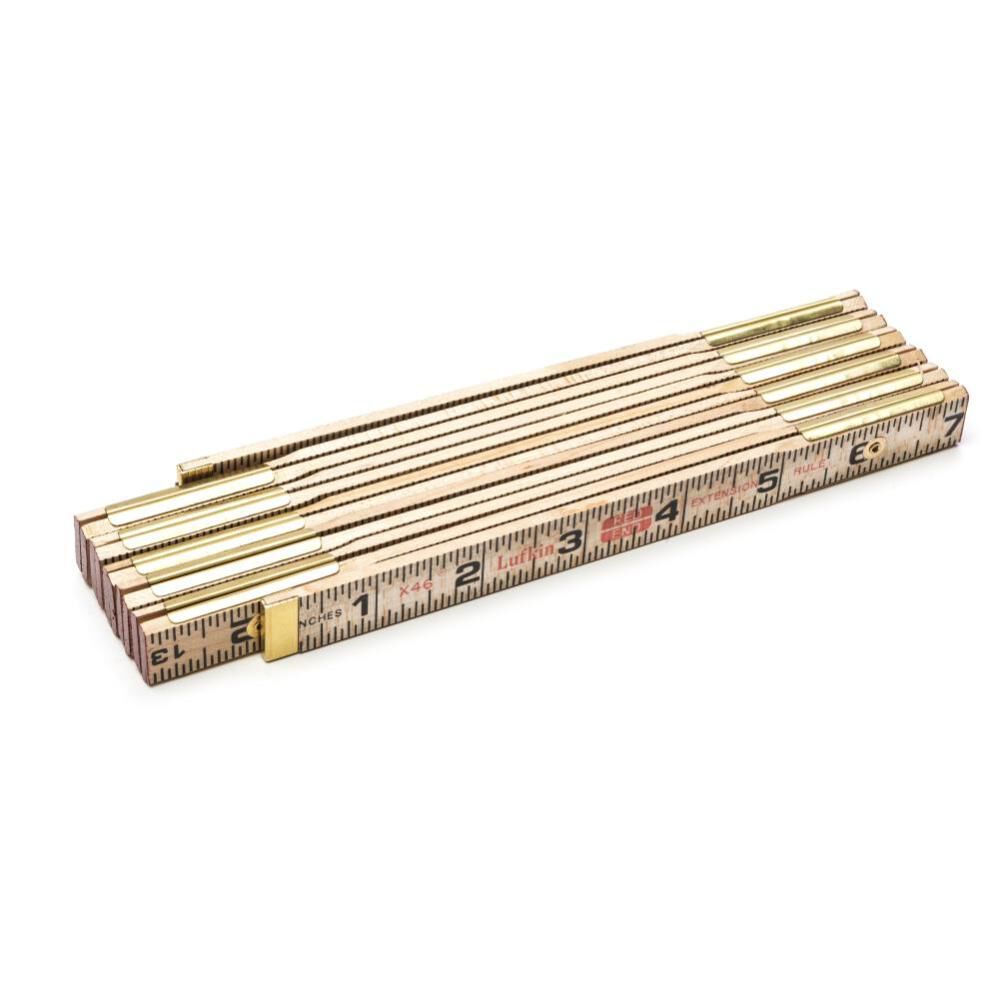 5/8in x 6' Red End Wood Rule with 6in Slide Rule Extension TX46N