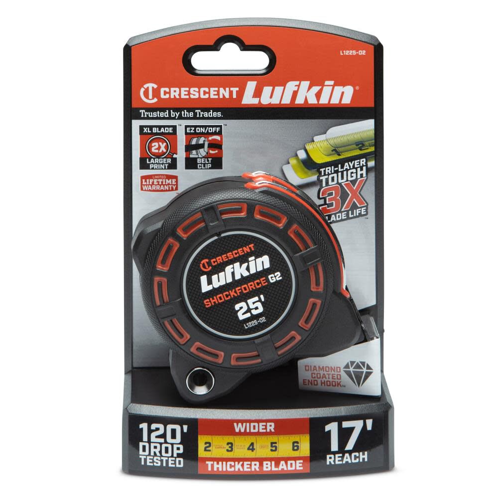 Shockforce G2 25-ft Tape Measure L1225-02