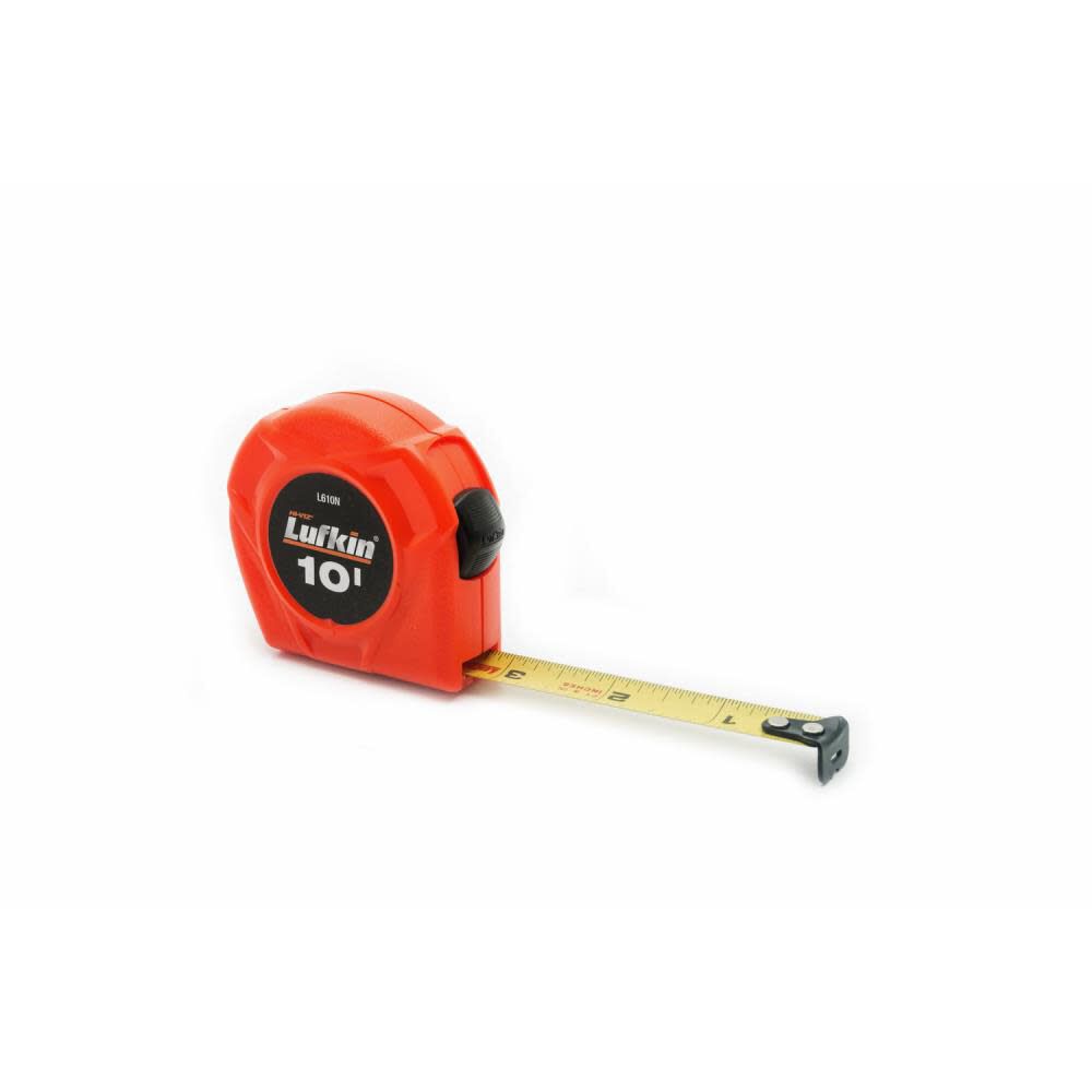 Tape Measure 1/2 In. x 10 Ft. Hi-Viz Orange Power Return L610N