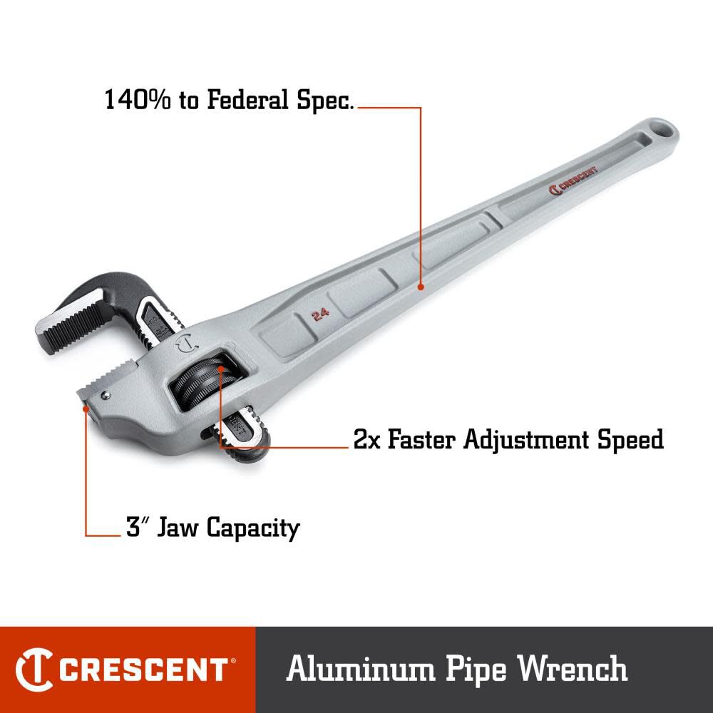 Pipe Wrench Aluminum Offset Handle 24in CAPW24F