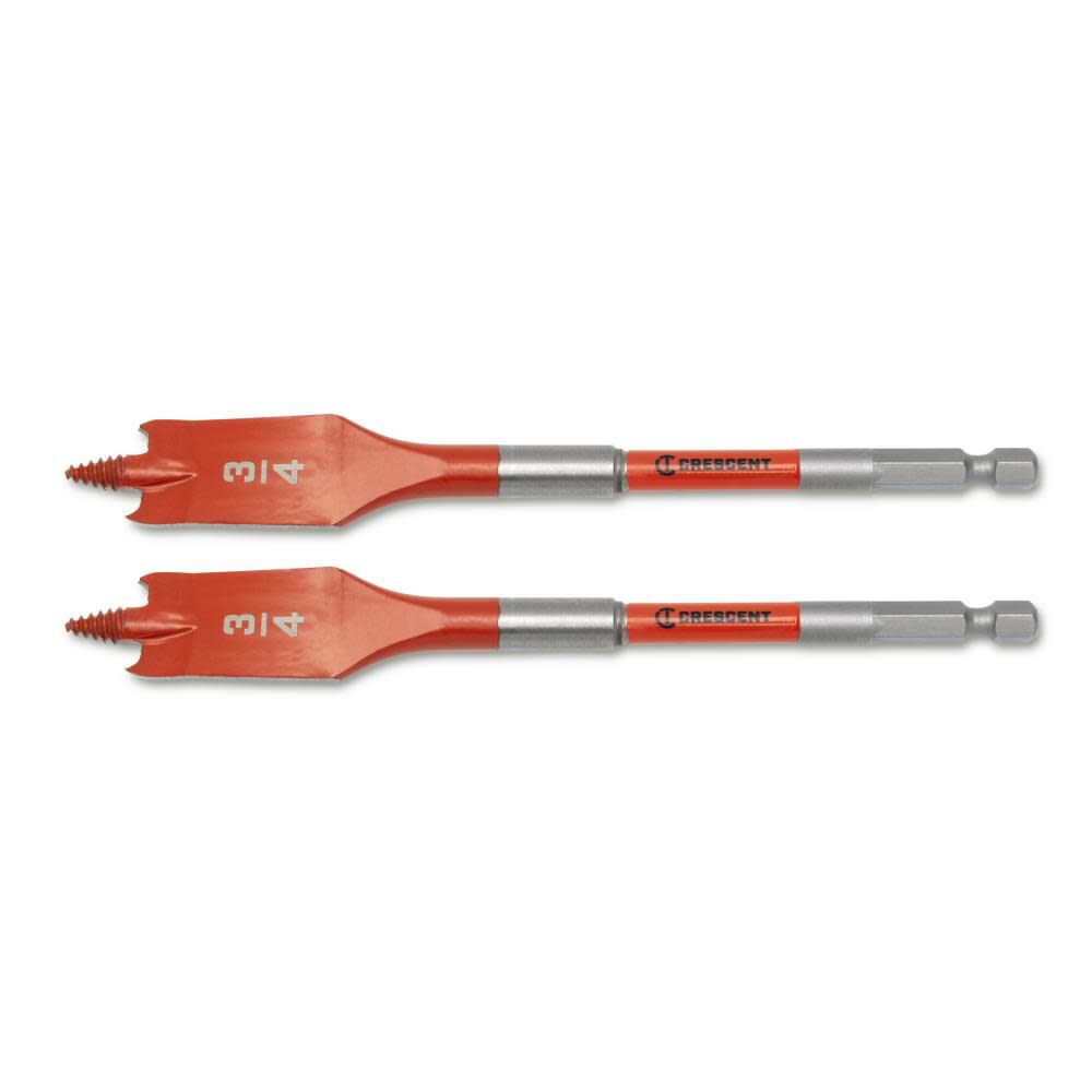 Screw Point Spade Drill Bit 2pk, 3/4 Inch x 6 Inch CDSP-637-2