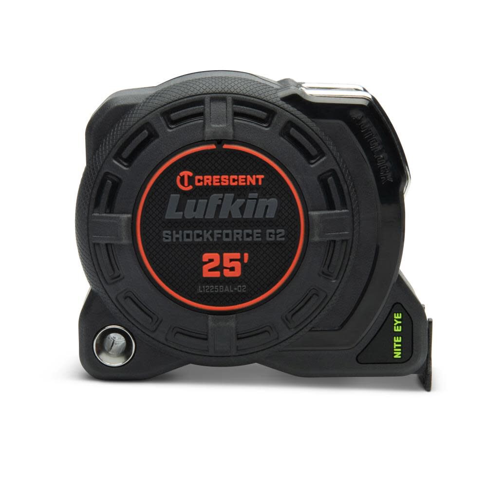 Shockforce Nite Eye G2 25-ft Auto Lock Tape Measure L1225BAL-02