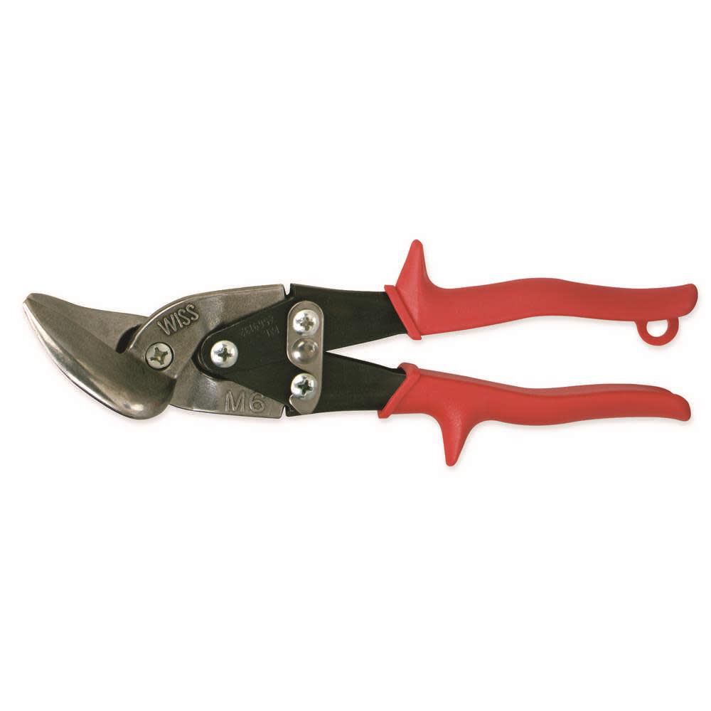 Metalmaster Offset Snips Straight to Left Red Grips 9-1/4 In. M6R