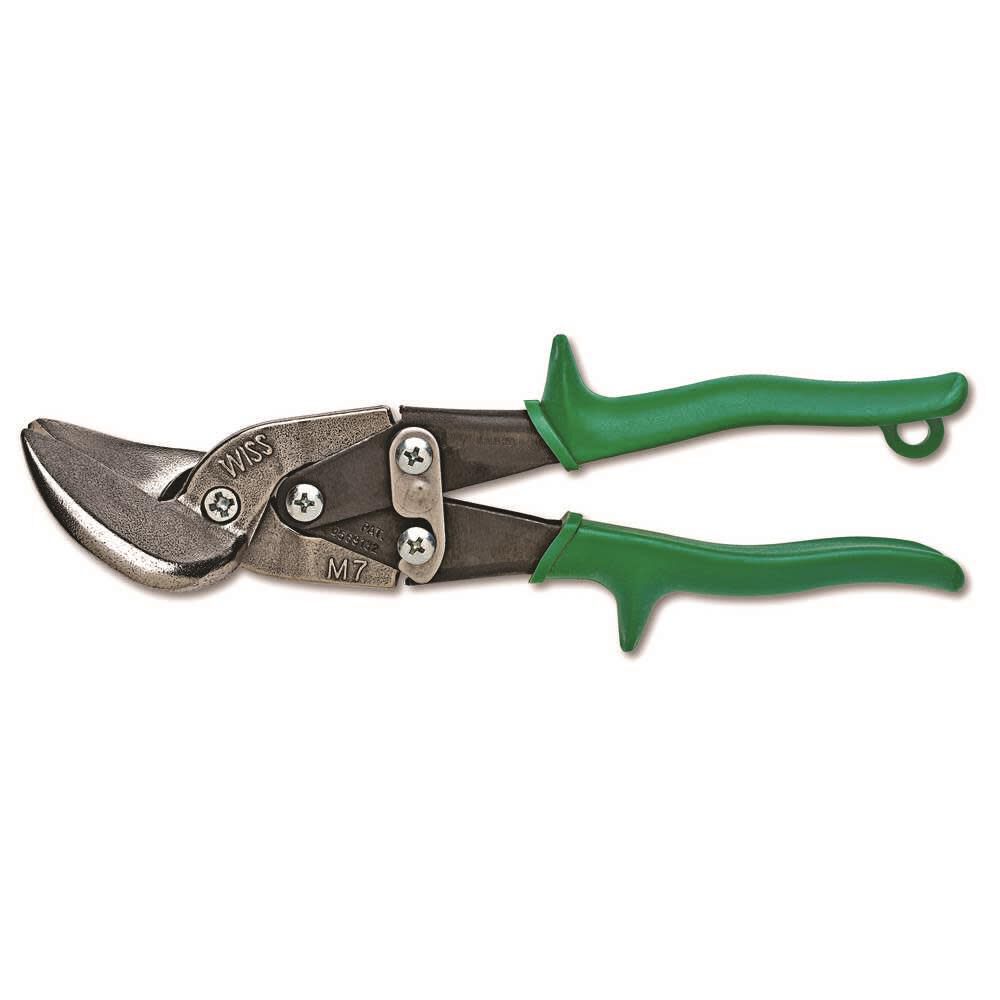 Metalmaster Offset Snips Straight to Right Green Grips 9-1/4 In. M7R