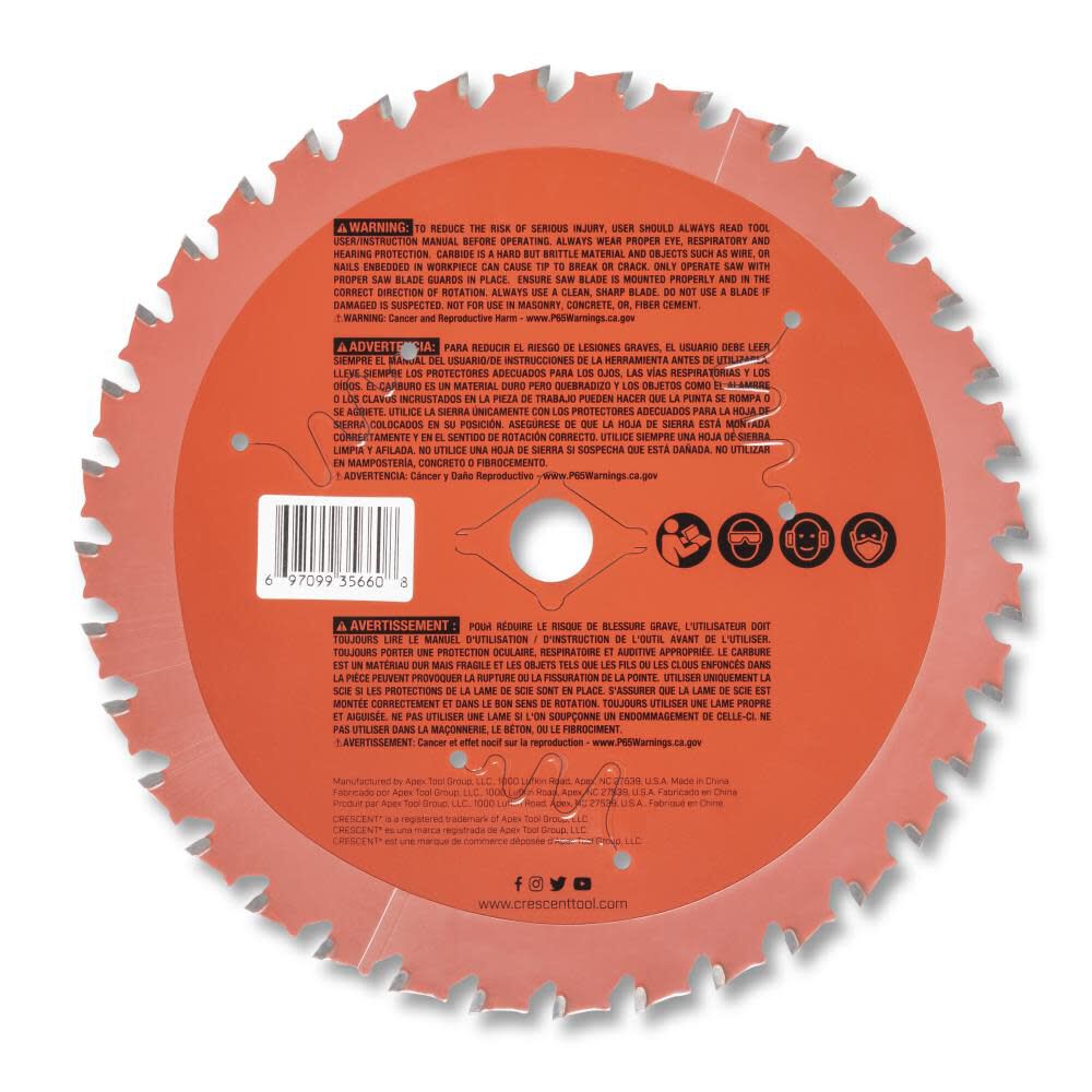 Wood & Metal 7 1/4 in 36T Circular Saw Blade CSBWM-736